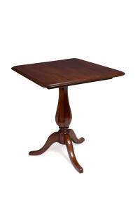 A cedar tilt top wine table, circa 1850