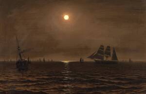 HAUGHTON FORREST (1826-1925) Nocturnal Seascape