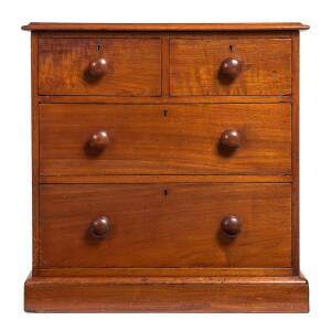 An unusual Australian cedar 4 drawer chest, circa 1850