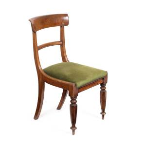 Spade back cedar dining chair, circa 1840