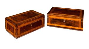 A near pair of huon pine and cedar boxes, circa 1850