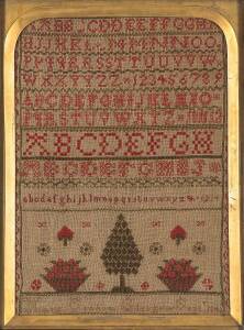 A sampler by Mary Graham-Glasgow, 1840