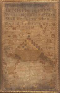 A 19th century sampler by Ellen Lord 