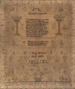 An early Tasmanian sampler by Eliza Brinton, 1824