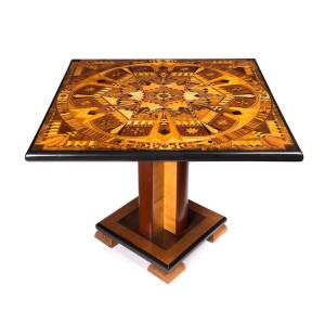 THOMAS GRIFFITHS Inlaid timber supper table