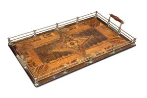 THOMAS GRIFFITHS inlaid timber tray, Queensland