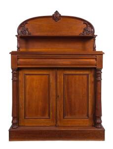 A cedar chiffonier with full turned columns, circa 1860