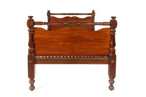 A Colonial cedar and blackwood double bed