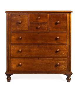 An Australian cedar chest of 7 drawers, 19th cerntury