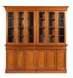 An Australian cedar six door bookcase, 19th century