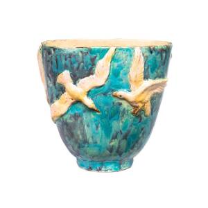 UNA DEERBON Pottery seagull vase