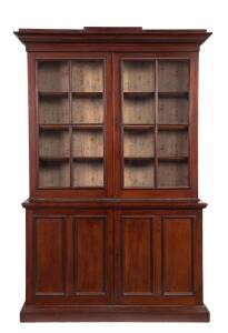 A large glazed cedar bookcase, Australian, 19th century