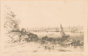 CONRAD MARTENS [1801-1878]: Sydney Cove from Milson's Point, lithograph, printed in black ink from one stone. 13.5 x 23cm (image size)  