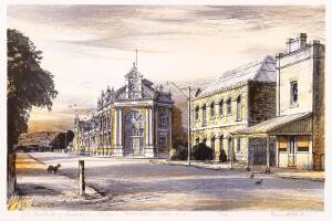 KENNETH JACK (1924-2006)Town Hall York, W.A.limited editon printsigned, titled and editioned 81/10030 x 45cm