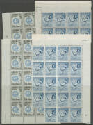 ADEN: 1953-63 Pictorials 5c to 1/- in singles (some CTO), large blocks and part-sheets with Waterlow and De La Rue Printings, plus 5/- black & blue SG 68a x15, 20/- black & deep lilac SG 72 x3, also Hadhramat 1955 5c to 10/- and 1986 Federation of South A - 5