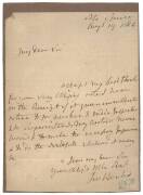 SIR JOSEPH BANKS (1743-1820, British naturalist who took part in Captain James Cook's first great voyage): ALS from Soho Square, London dated Aug.19th 1814. - 2