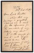 MEDICAL AUTOGRAPHS: Collection with Joseph Lister (1827-1912, pioneer of antiseptic surgery) 3 ALS; Edward Swarbreck Hall (1805-81) 1869 Petition regarding Vaccination Act in Tasmania; St.George Mivart (1827-1900, biologist) ALS; Prof. James Hill (1873-19 - 2