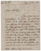 SIR THOMAS MITCHELL (1792-1855, surveyor and explorer of SE Australia): 1844 (2nd Dec) ALS from Sydney to Captain Phillip Parker King, asks about the proposed settlement Northward, and concludes, "I wish I had had a conversation with you on the present pr - 2