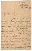 WILLIAM WILBERFORCE (1759-1833, English politician, leader of the movement to abolish the slave trade). 1812 (Aug.20th) signed letter from Sandgate, W.Folkestone to Rd Conyers Esq. - 2