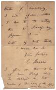 CHARLES DARWIN (1809-82): 8th [August 1850] ALS from Down, Farnborough, Kent to Nathaniel Thomas Wetherell regarding not completing his description of Loricula; wants permission to take his specimen to be drawn by Mr James De C. Sowerby; does he have any - 4