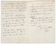 EDWARD JOHN EYRE (1815-1901. explorer in Australia & controversial Governor of Jamaica): ALS from Adderley Hall, Market Drayton dated 1st Dec.1866. Letter states "As yet I am quite ignorant of what the so called Jamaica Committee are doing or intend doing - 3