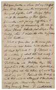 SIR THOMAS MITCHELL (1792-1855, surveyor and explorer of SE Australia): 1845 (30 Sept) ALS from Surveyor General's Office Sydney to Captain Phillip Parker King RN, mentions final preparations for his fourth expedition into Queensland, including Barometers - 4