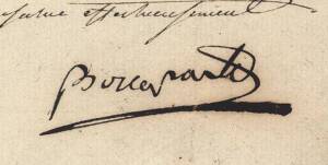 NAPOLEON BONAPARTE (1769-1821): Letterhead "Bonaparte 1e Consul De La Republique", dated 22 Fevrier 1801, signed "Bonaparte" to Gaudin, Minister of Finance, and relates to the death of Coneilleur d"Etat Dufrense. Napoleon asks Gaudin to arrange for a bust