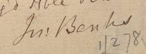 SIR JOSEPH BANKS (1743-1820, British naturalist who took part in Captain James Cook's first great voyage): ALS from Soho Square, London dated Aug.19th 1814.