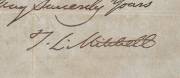 SIR THOMAS MITCHELL (1792-1855, surveyor and explorer of SE Australia): 1844 (2nd Dec) ALS from Sydney to Captain Phillip Parker King, asks about the proposed settlement Northward, and concludes, "I wish I had had a conversation with you on the present pr