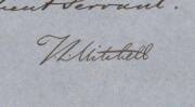 SIR THOMAS MITCHELL (1792-1855, surveyor and explorer of SE Australia): 1855 (26 July) ALS from Surveyor General's Office Sydney to Assistant Surveyor Bennett, regarding some Circulars sent to him in error.