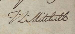 SIR THOMAS MITCHELL (1792-1855, surveyor and explorer of SE Australia): ALS from Surveyor General's Office Sydney to Captain Phillip Parker King RN, dated 26 April 1856 (sic), presenting King with a copy of his recently completed map of Port Jackson.