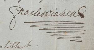 CHARLES DICKENS (1812-70, most popular English writer of the Victorian era): 1849 (19th Oct) ALS from Devonshire Terrace to James Gilbert, accepting an invitation to preside at the first public dinner of the Newsvendors' Benevolent and Provident Institute