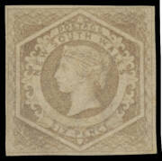 1854-59 Imperforate Large Diadems 6d grey-brown with Watermark '8' (Inverted & Reversed) SG 96a(var), close even margins, a couple of small repaired thins, unused, Cat &pound;4000+. Friedl/Herbert Bloch (1983) & Chris Ceremuga (2014) Certificates.