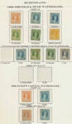 1860-80 Small Chalons attractive collection on hingeless pages with 1860 Imperf 1d & 6d (and a 2d forgery) & Perf set, 1860-61 Clean-Cut Perf set & Rough Perf unused/mint set, 1862-67 Perf 13 unused/mint set & Perf 12&frac12;x13 unused to 6d, 1864-65 unused/mint - 4