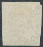 1860 Large Star Imperf 6d green SG 3, margins good to large with complete outer framelines & fragments of the units at left & right, minor repair at the base, very fine Rays '201' cancellation of Rockhampton, Cat &pound;800. An unusually large example. RPSofV C - 2