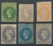 1860-69 Second Roulettes 1d bright yellow-green SG 19, 2d pale vermilion SG 25, 4d dull violet SG 27, 6d greenish blue, dull ultramarine & violet-ultramarine SG 29-31, 9d grey-lilac SG 34, 10d on 9d orange-red SG 35 and 2/- rose-carmine SG 43, a few minor - 2