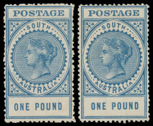 1904-11 Thick 'POSTAGE' 6d to £1 (both) SG 284-292a including Value Closer on 8d & 9d, and listed shades for the 9d & 5/-, a few hinge remainders, Cat £1375. (15)