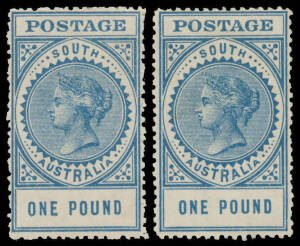 1904-11 Thick 'POSTAGE' 6d to &pound;1 (both) SG 284-292a including Value Closer on 8d & 9d, and listed shades for the 9d & 5/-, a few hinge remainders, Cat &pound;1375. (15)