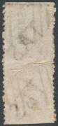 1871-78 Sidefaces Printed in Hobart from De La Rue Plates Perf 11&frac12; 1d rose vertical pair as SG 144 but Imperforate Horizontally, pre-printing paper crease largely between the units. A new discovery: unlisted by Stanley Gibbons. RPSofV Certificate (2016). - 2