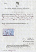 1891 Surcharge 'd./2&frac12;' on 9d pale blue with the Surcharge Double One Inverted SG 168a horizontal pair, large-part o.g., Cat &pound;1400+. Scarce multiple. RPSofV Certificate (2016). - 3