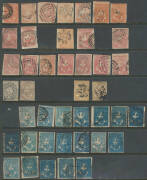 1850-57 Half-Lengths selection with a few Ham printings but mostly from the Campbell or Campbell & Fergusson printings comprising 1d x21, 2d x6 & 3d x21, many attractive & fine to very fine stamps, condition variable but a well above-average group. High c - 2