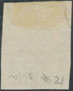 1850-53 Half-Lengths by Thomas Ham Fourth State of the Die (Coarse Border & Background) 2d dull brownish lilac SG 15c [21], virtually full margins with a fragment of the adjoining unit above, unused, Cat &pound;7500. An unusually fine & attractive example of th - 2