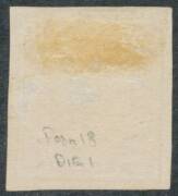 1854-55 Woodblocks 1/- 'REGISTERED' SG 34 [9] Die I First Printing, an unusually large example with good even margins, a couple of minor shallow thins, unused, Cat &pound;3500. Most attractive. Ex Roland Geitenbeek - acquired in October 2014 for $5247 - where i - 2