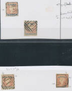 1854-55 Woodblocks 1/- 'REGISTERED' SG 34 Die II selection including twelve with full margins, condition variable with several being fine to very fine, two on small pieces & one with manuscript "X" cancellation, Cat &pound;3800. An unusual opportunity for the s - 4