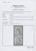 1859 Emblems New Printings Perf 12 4d rose-carmine as SG 85 but a vertical pair Imperforate Between Corrected with a Row of Rouletting, BN Reversed '6' of Port Fairy, sensibly reinforced. A dramatic and unique variety. Unlisted by Gibbons, despite its imp - 3