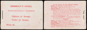 BOOKLETS: 1911 2/- (&frac12;d block of 12 & 1d blocks of 6 & 12) with the Revised Text BW #B6(V)D (SG SB4var), complete - rarely obtainable thus for these issues - with only minor blemishes, Cat $6000++ (&pound;6000) for just the cover + at least one stamp.