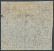 FOUR PENCE - IMPERFORATE: 4d deep dull blue SG 3b from the top of the sheet, margins good to very large, tiny insignificant stain at upper-right, unused, Cat &pound;2750. Ex Lord Vestey: acquired for &pound;1140. BPA Certificate (2007). [This is an intermediate shade - 2