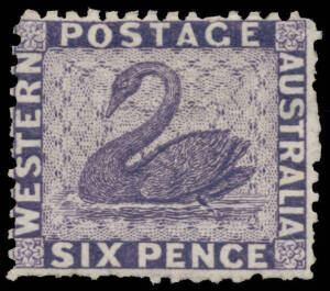 1864-79 Crown/CC Perf 12&frac12; 6d violet with the Watermark Sideways SG 57b, some short/irregular perfs, unused, Cat &pound;800.