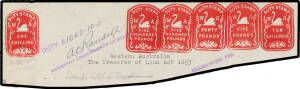 1938 part-Trust Deed with 1/- 10/- &pound;4 & &pound;50 plus Litho 2/6d x4; 1941 large piece with 6/- & &pound;10 plus Litho 2/- x2 &pound;1 & &pound;5 with 'T' punctures; 1947 Contract of Sale with &pound;8 plus adhesive 2/6d x4 & 5/- strip of 4; 1950 Bill of Exchange with 2/- (defective i