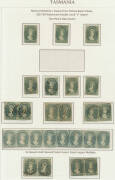 1853-67 Imperforate Issues on hingeless pages with Couriers 1d x2 & 4d x9 including a pair, Large Star 1d x2, 2d x3 & 4d x8 including two strips of 3, No Watermark 1d x3 (one with postal manuscript cancel), 2d & 4d x2, Numeral Watermarks 1d x73 including - 5